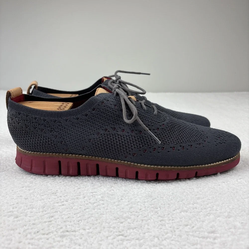 COLE HAAN 'Original Grand Wingtip Oxfords' Mens Size 11 Gray Sneaker Dress Shoes